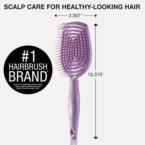 CONAIR Scalp Care Flexi Head Paddle Detangling Hair Brush - Purple-074108864130-LR-359259-5-LR eShop