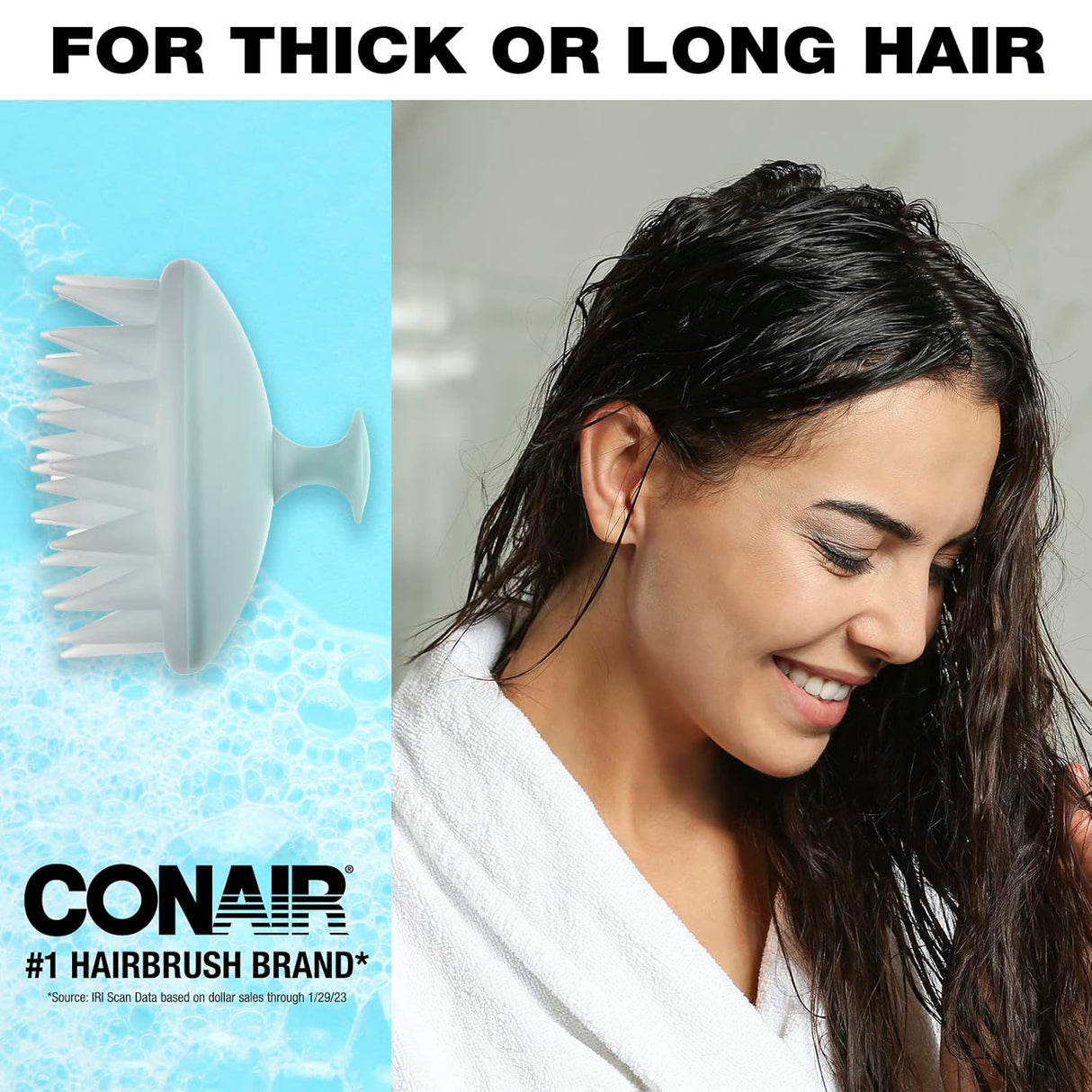 CONAIR Scalp Care Massager Shampoo Brush With Triple Action Bristles - Blue-074108952578-LR-352760-5-LR eShop