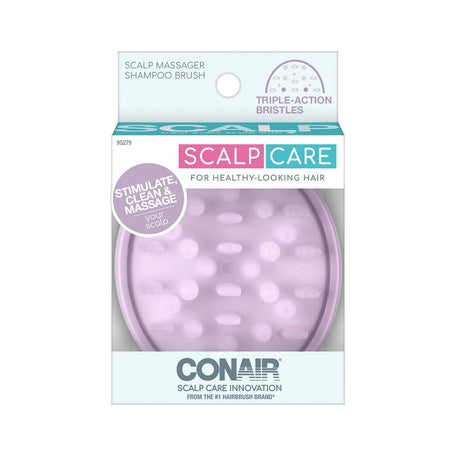 CONAIR Scalp Care Massager Shampoo Brush With Triple Action Bristles - Purple-074108952790-LR-353433-1-LR eShop