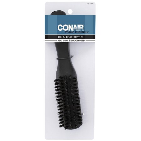 CONAIR Smooth & Shine Boar Bristle Grooming Hair Brush - Black-074108951199-LR-160942-1-LR eShop
