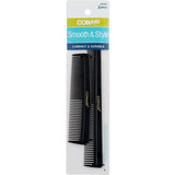 CONAIR Smooth & Style Hard Rubber Pocket and Barber Comb, 2 count-074108935069-LR-192315-1-LR eShop