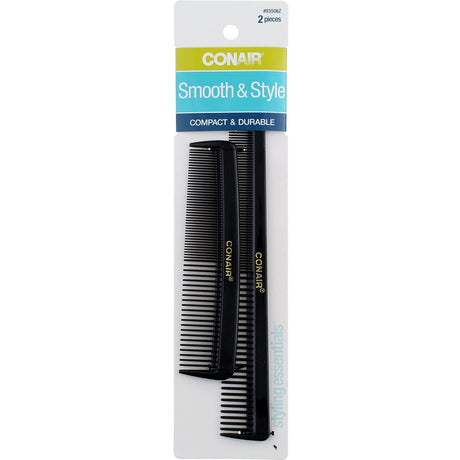 CONAIR Smooth & Style Hard Rubber Pocket and Barber Comb, 2 count-074108935069-LR-192315-1-LR eShop