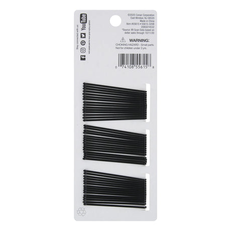 CONAIR Styling Essentials Bobby Pins - Black, 45 count-074108556158-LR-335073-2-LR eShop