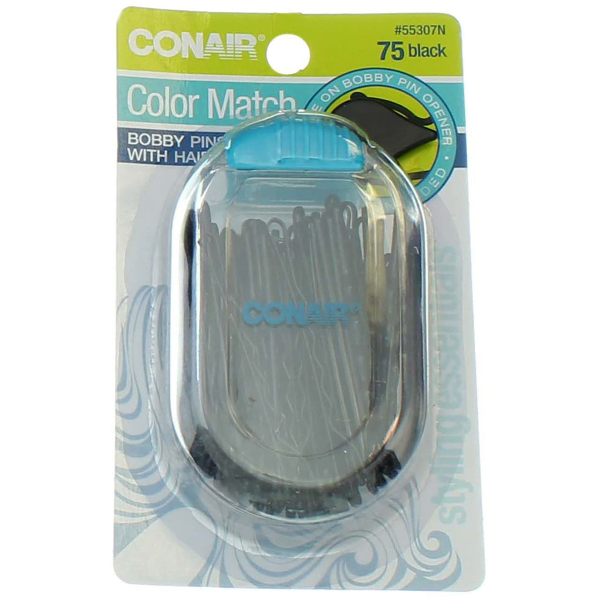 CONAIR Styling Essentials Bobby Pins With Travel Case - Black, 75 count-074108553072-LR-201327-1-LR eShop
