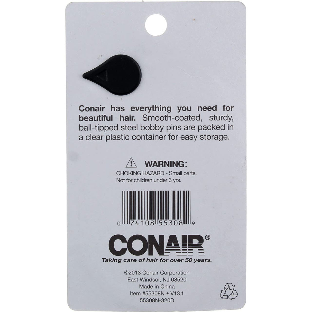 CONAIR Styling Essentials Bobby Pins With Travel Case - Brunette, 75 count-074108553089-LR-201328-2-LR eShop