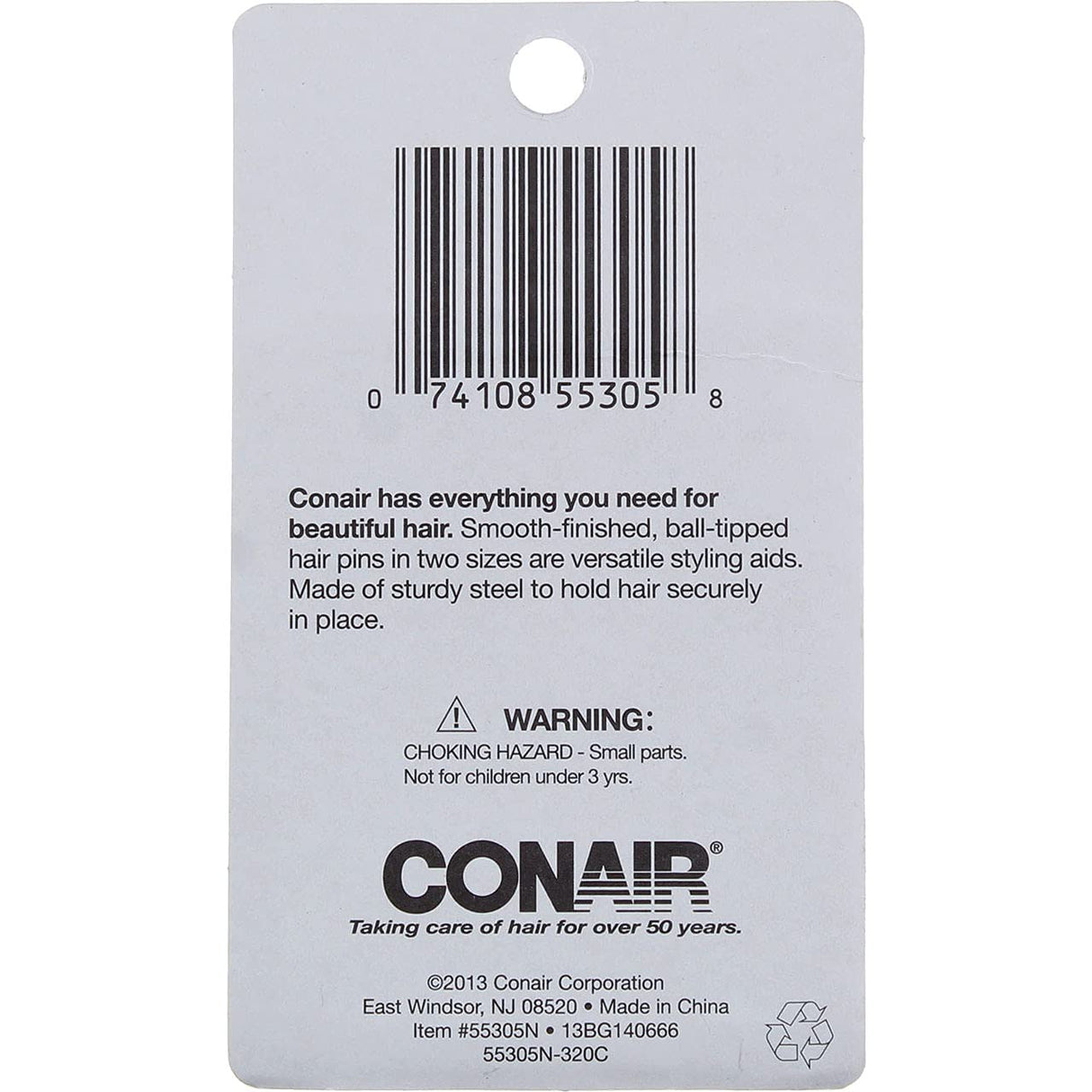 CONAIR Styling Essentials Hair Pins - Black, 100 count-074108553058-LR-201326-2-LR eShop