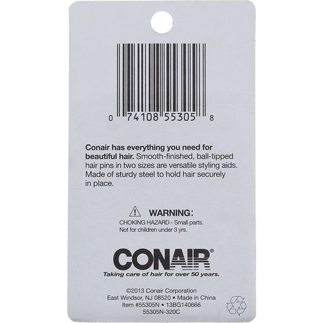 CONAIR Styling Essentials Hair Pins - Black, 100 count-074108553058-LR-201326-2-LR eShop