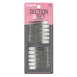 CONAIR Styling Essentials Section & Set Chrome Plated Hair Clips, 12 count-074108553096-LR-192376-1-LR eShop