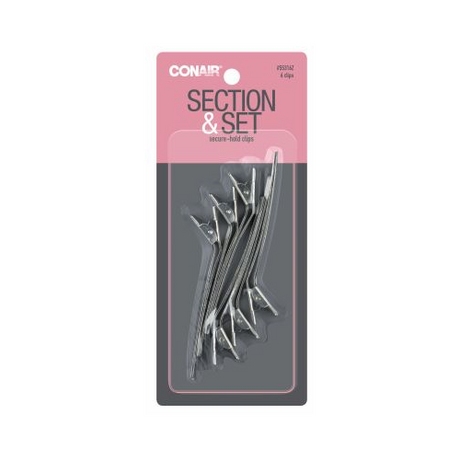 CONAIR Styling Essentials Section & Set Chrome Plated Hair Clips, 6 count-074108553164-LR-192396-1-LR eShop