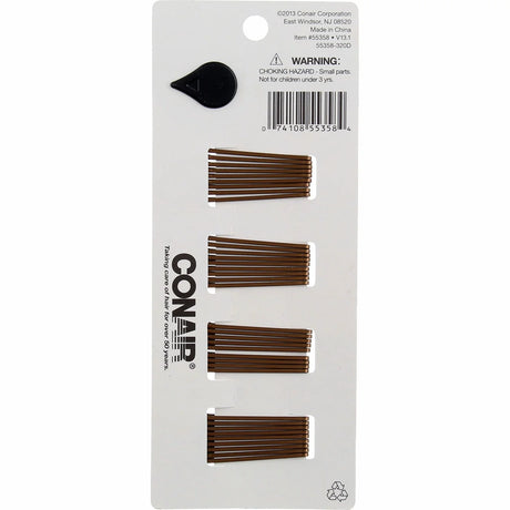 CONAIR Styling Essentials Secure Hold Mini Bobby Pins - Brown, 36 count-074108553584-LR-201330-2-LR eShop
