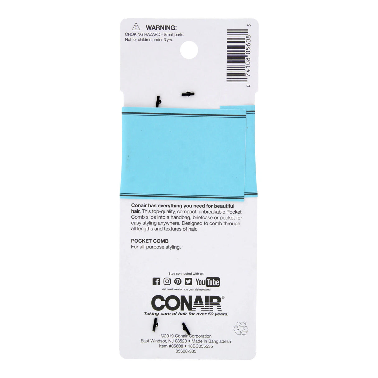 CONAIR Styling Essentials Smooth & Style Pocket Comb-074108056085-LR-263880-3-LR eShop
