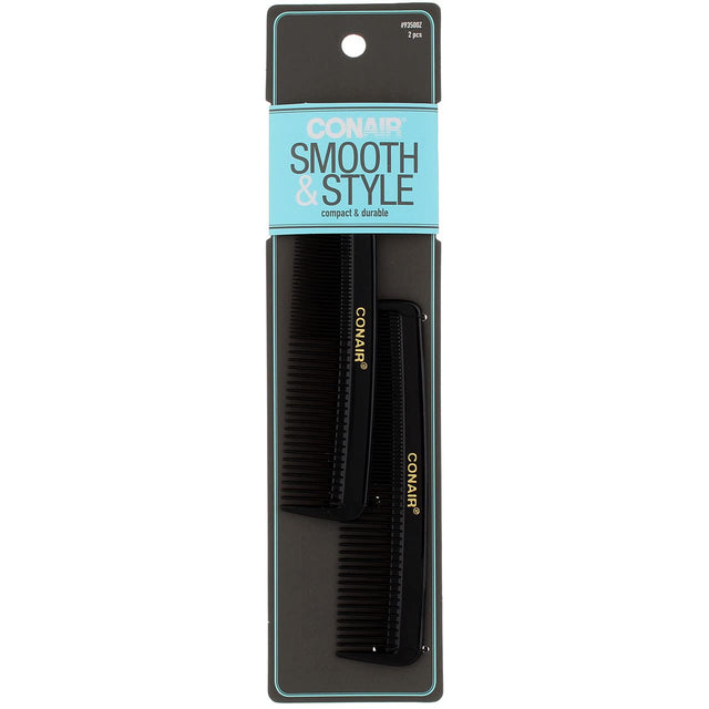 CONAIR Styling Essentials Smooth & Style Pocket Rubber Comb, 2 count-074108935007-LR-201686-1-LR eShop
