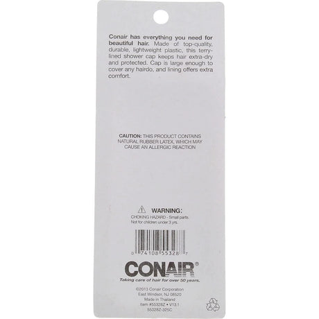 CONAIR Terry Lined Shower Cap - Assorted-074108553287-LR-192342-2-LR eShop