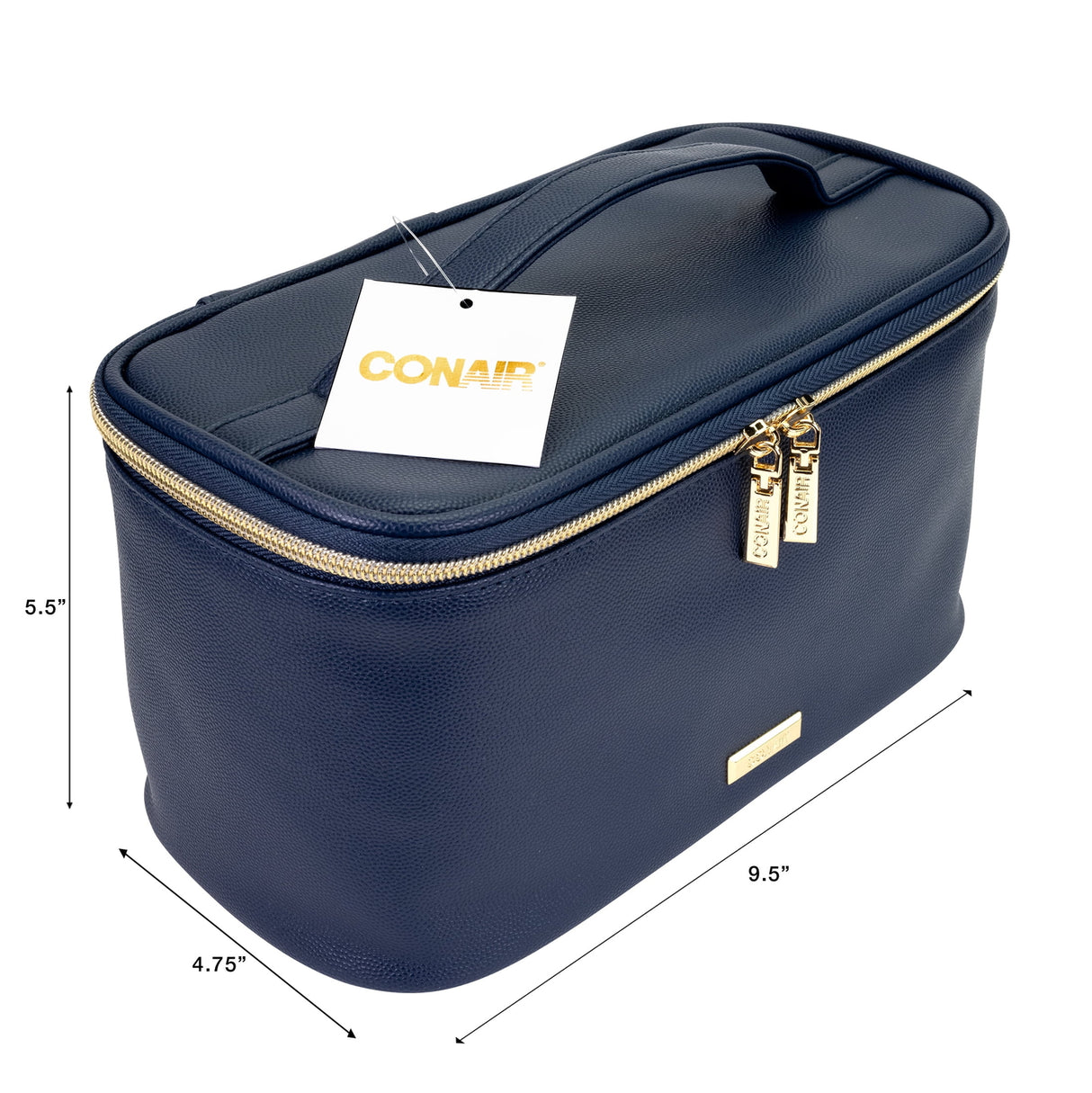 CONAIR Textured Train Case Cosmetic Bag - Navy-079642320678-LR-357088-4-LR eShop