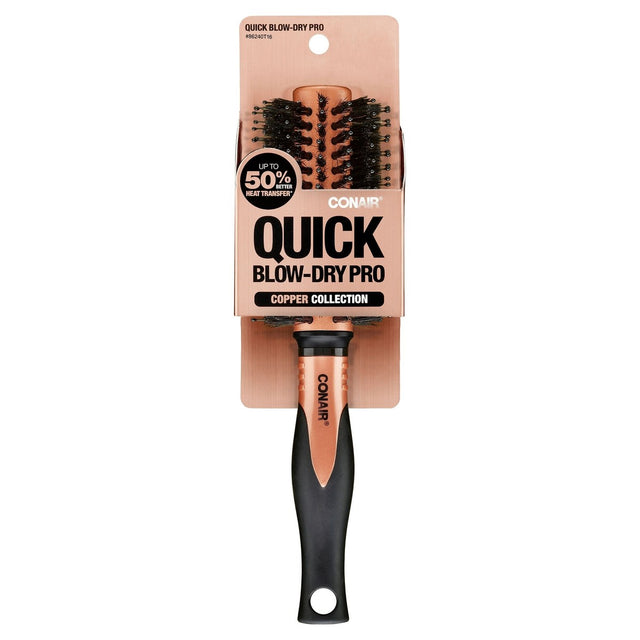CONAIR The Copper Collection Quick Dry Medium Round Hair Brush - Black & Copper-074108862822-LR-346097-1-LR eShop