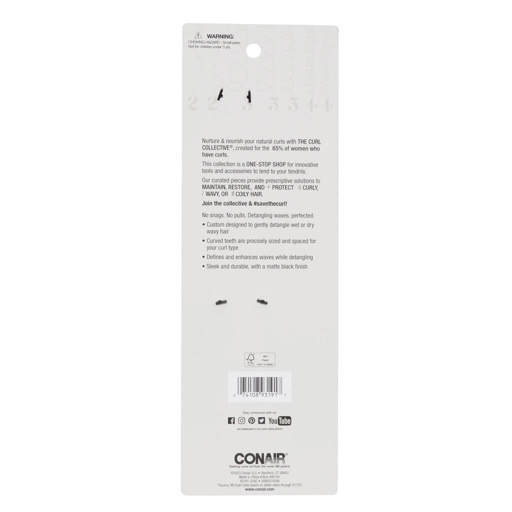 CONAIR The Curl Collective 2 Wavy Hair Comb - Black-074108931917-LR-344378-7-LR eShop