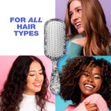 CONAIR The Knot Dr. Pro Brite Wet & Dry Detangler Hair Brush - Black & White Floral-074108955791-LR-345412-7-LR eShop