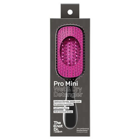 CONAIR The Knot Dr. Pro Mini Wet & Dry Detangler Hair Brush - Pink-074108953087-LR-345411-1-LR eShop