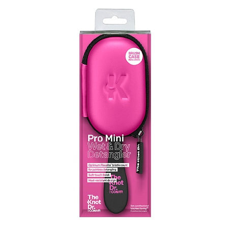 CONAIR The Knot Dr. Pro Mini Wet & Dry Detangler Hair Brush With Pink Case-074108953322-LR-341245-1-LR eShop