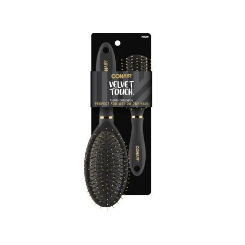 CONAIR Velvet Touch Detangling Brushes, 2 count-074108952981-LR-335035-1-LR eShop