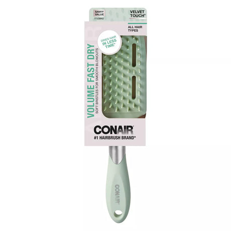 CONAIR Velvet Touch Vented Blow Dry Hairbrush -Green-074108773388-LR-358737-1-LR eShop