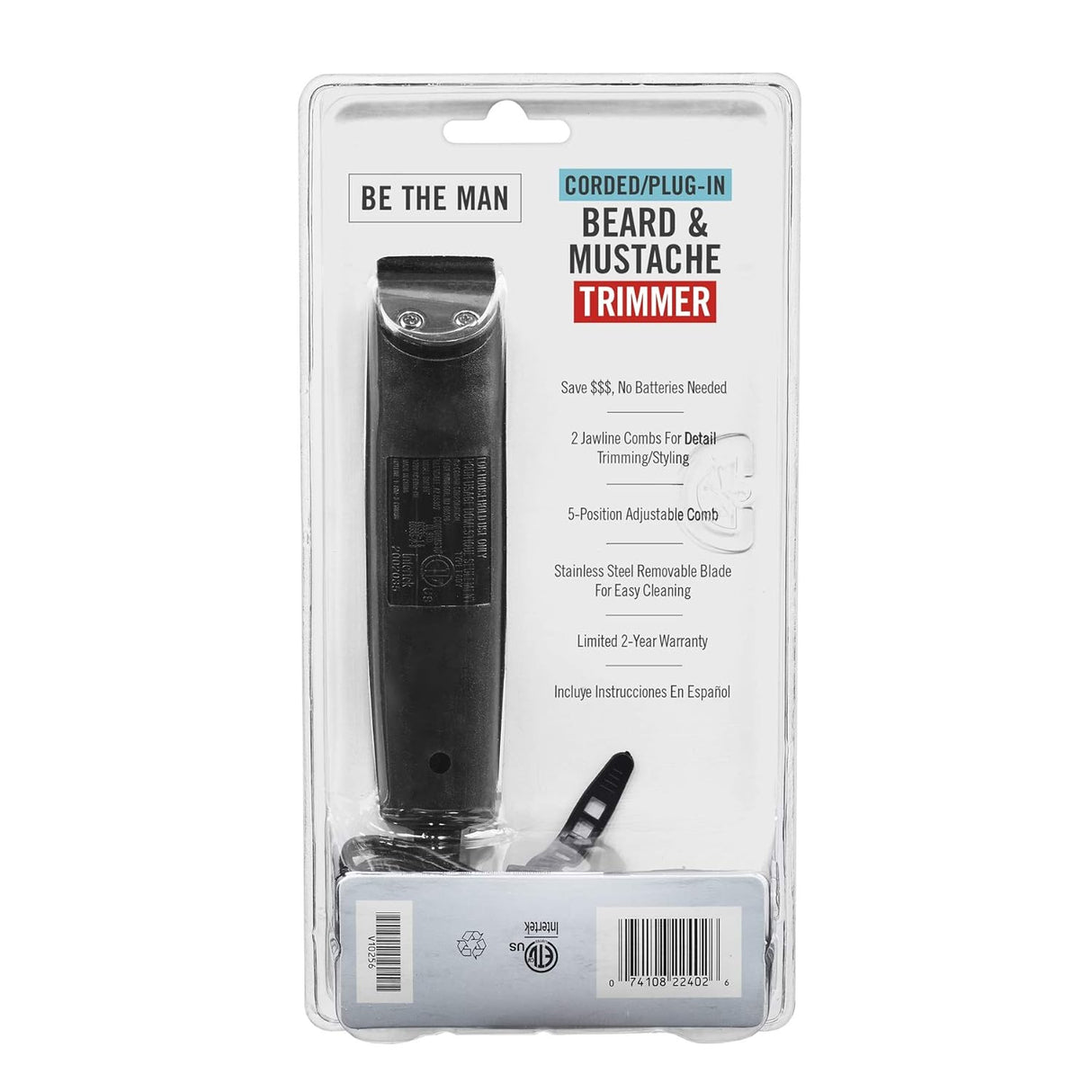 CONAIRMAN Beard Trimmer Men's Grooming Kit, 4 piece-074108224026-LR-223515-6-LR eShop