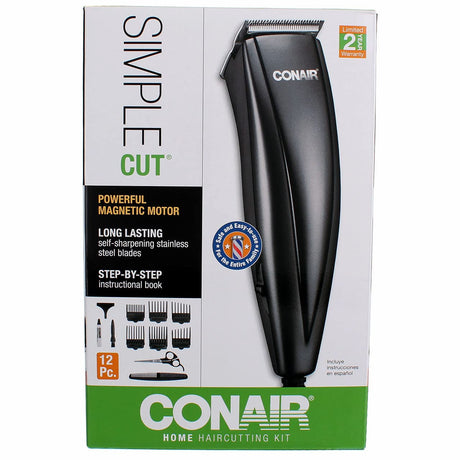 CONAIRMAN Simple Cut Hair Clippers for Men, 12 piece kit-074108151964-LR-361086-1-LR eShop