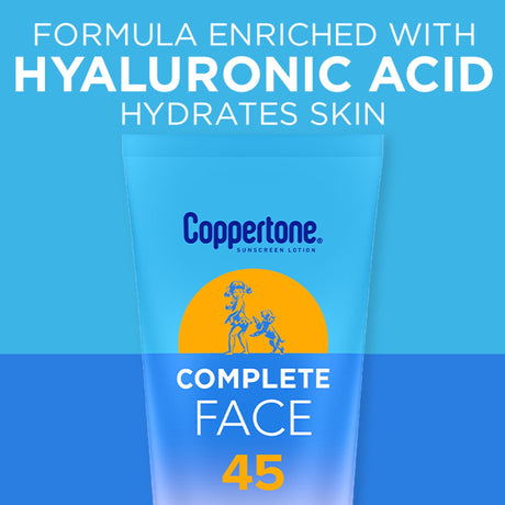 Coppertone Complete Face Sunscreen Lotion SPF 45, 2.5 Fl Oz Tube-072140035921-LR-363511-2-LR eShop