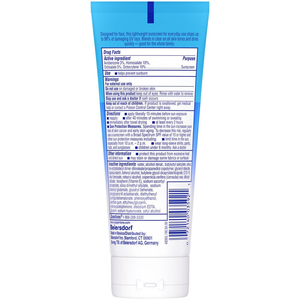 Coppertone Complete Face Sunscreen Lotion SPF 45, 2.5 Fl Oz Tube-072140039288-LR-363528-3-LR eShop