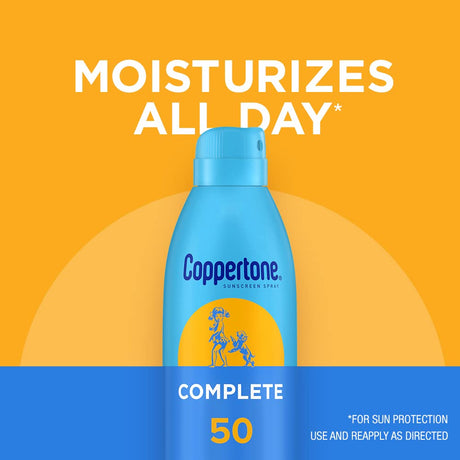 Coppertone Complete Sunscreen Spray, SPF 50 Spray Sunscreen, 5.5 Oz-072140035204-LR-363381-2-LR eShop