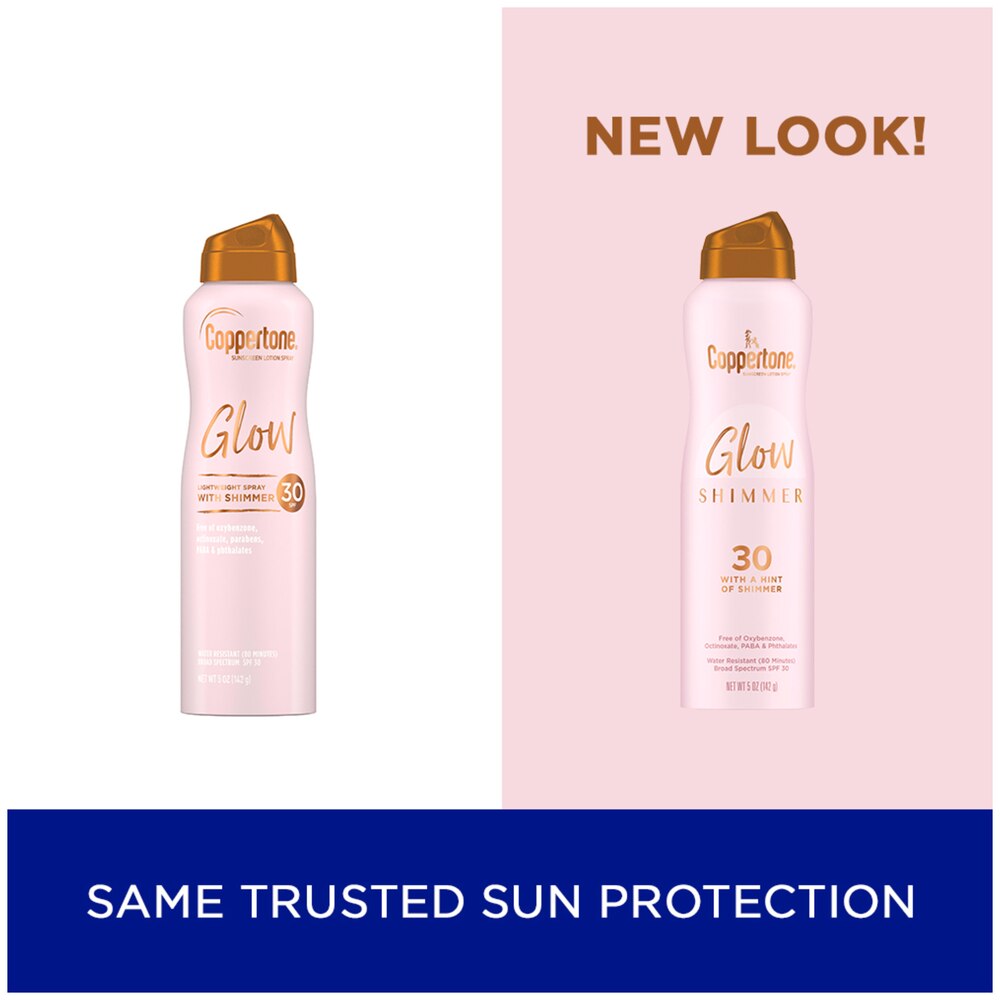 Coppertone Glow with Shimmer Spray Sunscreen, SPF 30, 5 Oz-072140028497-LR-363352-3-LR eShop