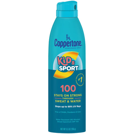 Coppertone Kids Sport SPF 100 Water Resistant Broad Spectrum Sunscreen Spray, 5.5 Oz-072140027681-LR-363347-1-LR eShop