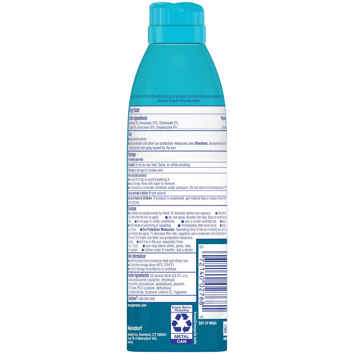 Coppertone Kids Sport SPF 100 Water Resistant Broad Spectrum Sunscreen Spray, 5.5 Oz-072140027681-LR-363347-6-LR eShop