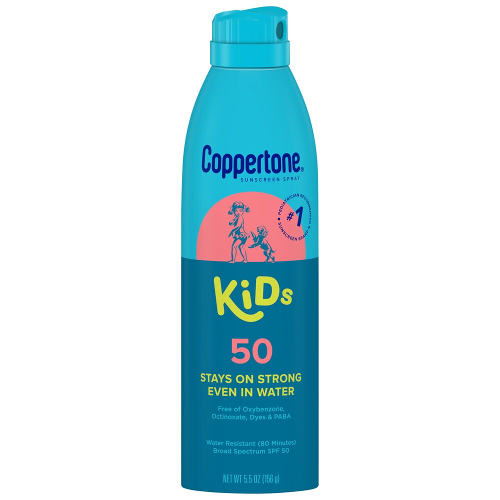 Coppertone Kids Sunscreen Spray SPF 50, Water Resistant, 5.5 Oz Can-072140038250-LR-363523-1-LR eShop