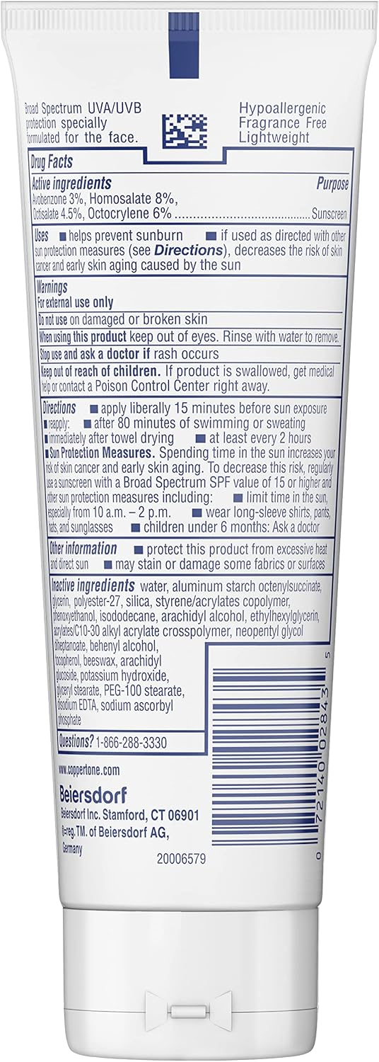 Coppertone Oi-Free Face Sunscreen Lotion - SPF 30, 3 oz-072140028435-LR-363351-11-LR eShop