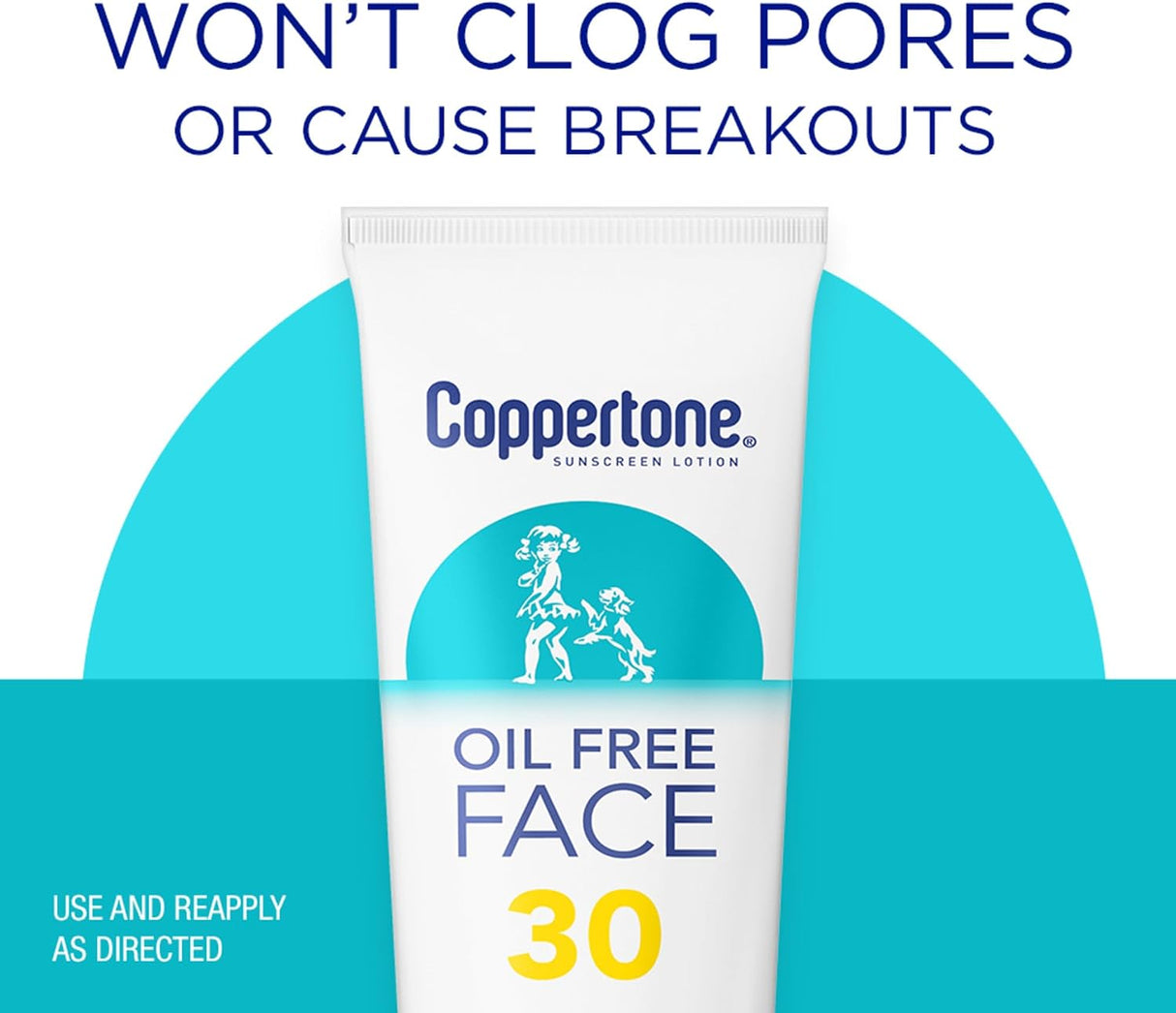 Coppertone Oi-Free Face Sunscreen Lotion - SPF 30, 3 oz-072140028435-LR-363351-3-LR eShop