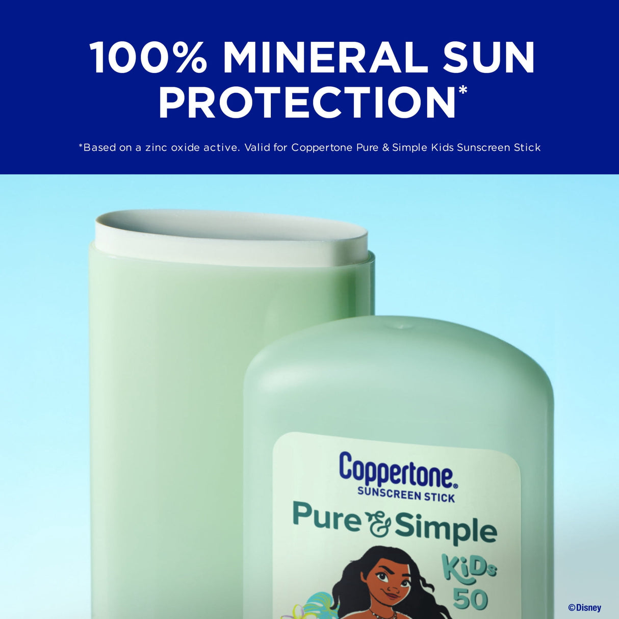 Coppertone Pure and Simple Kids Sunscreen Stick SPF 50, 0.49 Oz Stick-072140028879-LR-363362-8-LR eShop