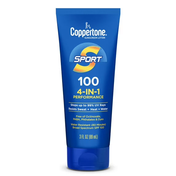 Coppertone Sport Sunscreen Lotion, Broad Spectrum SPF 100 Sunscreen, 3 fl oz-072140027575-LR-363344-1-LR eShop