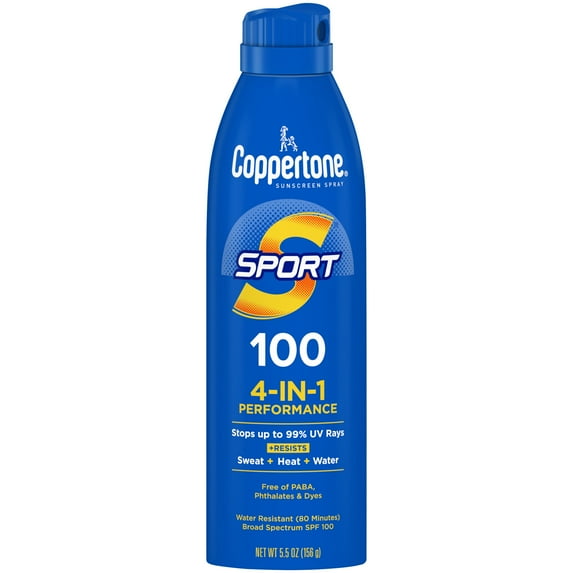 Coppertone Sport Sunscreen Spray, Broad Spectrum SPF 100 Water Resistant Spray Sunscreen, 5.5 Oz-072140027704-LR-363349-1-LR eShop