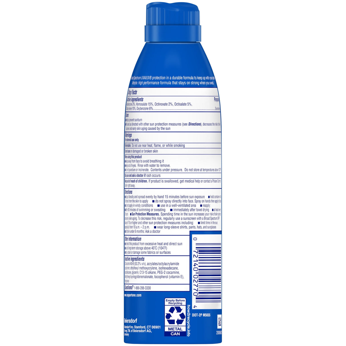 Coppertone Sport Sunscreen Spray, Broad Spectrum SPF 100 Water Resistant Spray Sunscreen, 5.5 Oz-072140027704-LR-363349-5-LR eShop