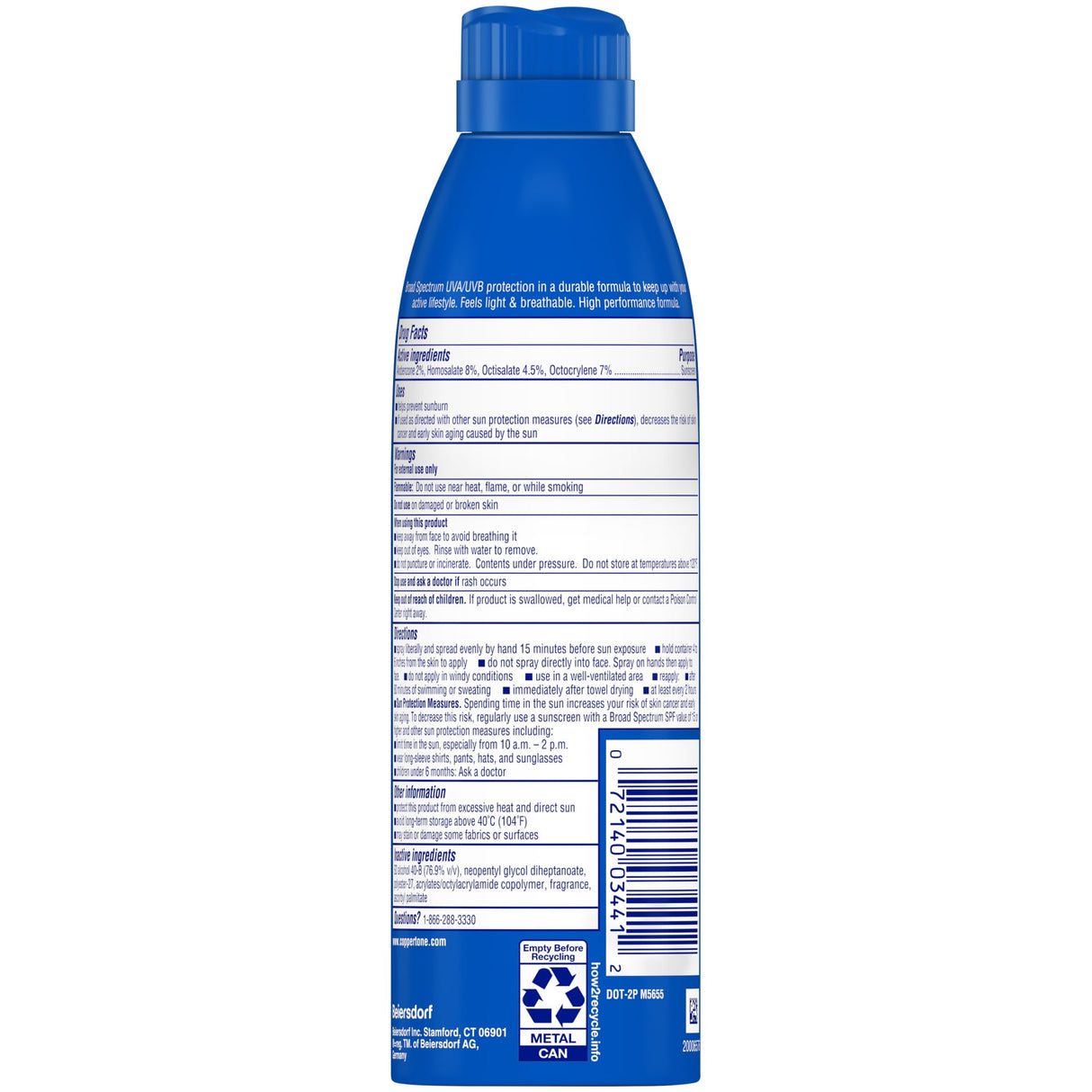Coppertone Sport Sunscreen Spray, Broad Spectrum SPF 30 Water Resistant Spray Sunscreen, 5.5 Oz-072140034412-LR-363372-5-LR eShop