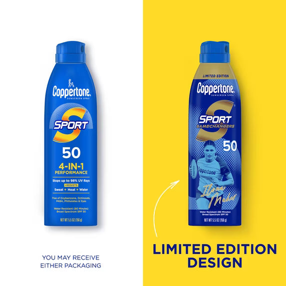 Coppertone Sport Sunscreen Spray, Broad Spectrum SPF 50 Water Resistant Spray Sunscreen, 5.5 oz-072140035174-LR-363378-2-LR eShop