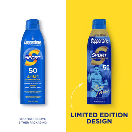 Coppertone Sport Sunscreen Spray, Broad Spectrum SPF 50 Water Resistant Spray Sunscreen, 5.5 oz-072140035174-LR-363378-2-LR eShop