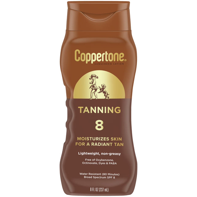 Coppertone Tanning Sunscreen Lotion, Broad Spectrum SPF 8, 8 Fl Oz-072140027414-LR-363340-1-LR eShop