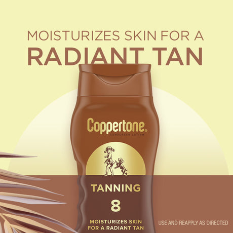 Coppertone Tanning Sunscreen Lotion, Broad Spectrum SPF 8, 8 Fl Oz-072140027414-LR-363340-2-LR eShop
