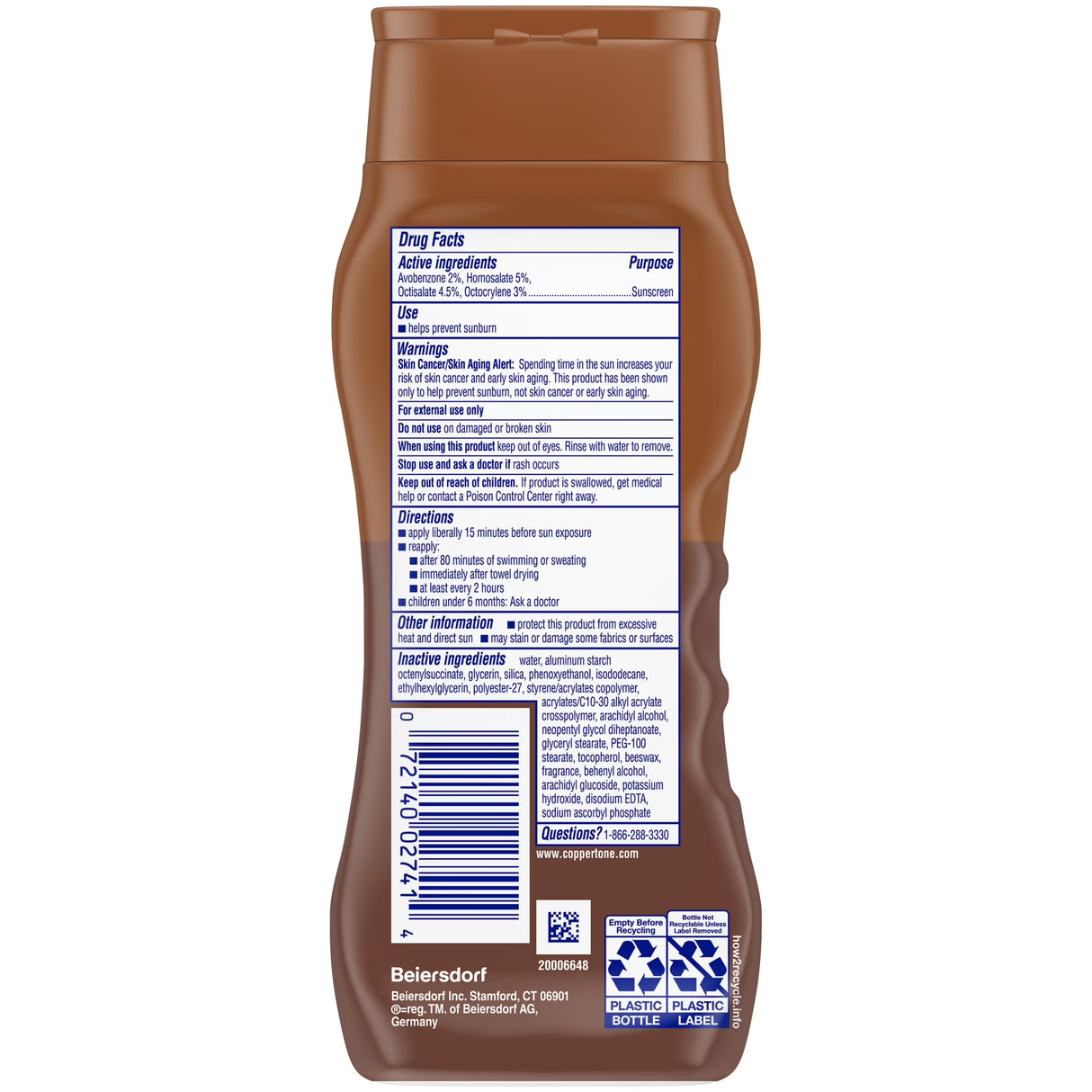 Coppertone Tanning Sunscreen Lotion, Broad Spectrum SPF 8, 8 Fl Oz-072140027414-LR-363340-7-LR eShop