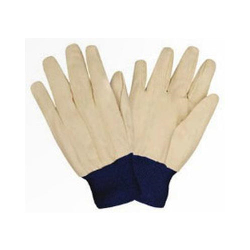 CORDOVA White Canvas Blue Wrist Durable Cotton Work Gloves-796326201015-LR-227396-1-LR eShop