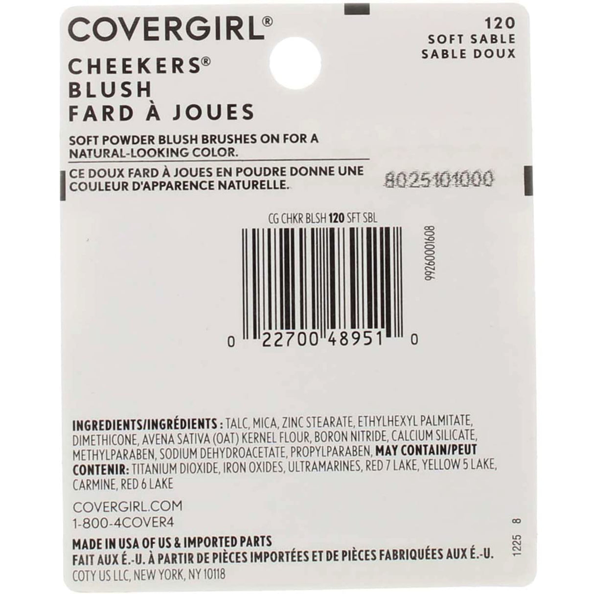 COVERGIRL Cheekers Blush Mini - 120 Soft Sable-022700489510-LR-41533-3-LR eShop