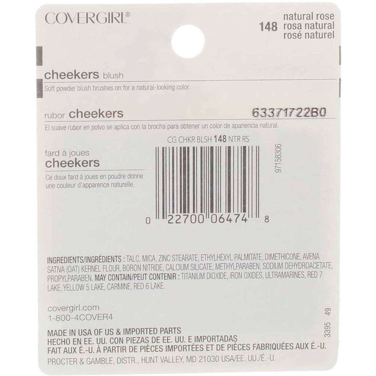 COVERGIRL Cheekers Blush Mini - 148 Natural Rose-022700064748-LR-167026-4-LR eShop