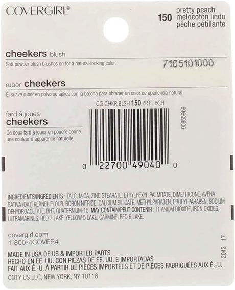 COVERGIRL Cheekers Blush Mini - 150 Pretty Peach-022700490400-LR-41616-2-LR eShop